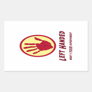 Adesivo Retangular Poder super canhoto