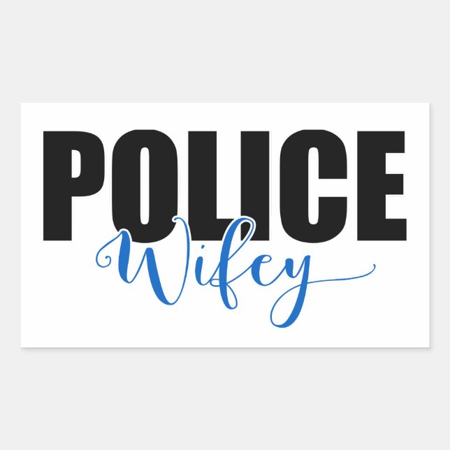 Adesivo Retangular Polícia Wifey (Frente)