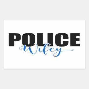 Adesivo Retangular Polícia Wifey