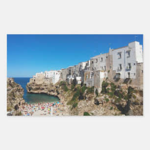 Adesivo Retangular Polignano Mare Bari Itália arquiteto histórico da
