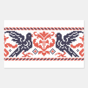 Adesivo Retangular pombos-casal