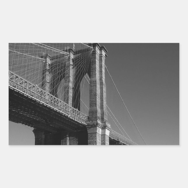 Adesivo Retangular Ponte Black & White Brooklyn (Frente)