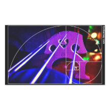 Ponte cello e cordas com espiral Fibonacci