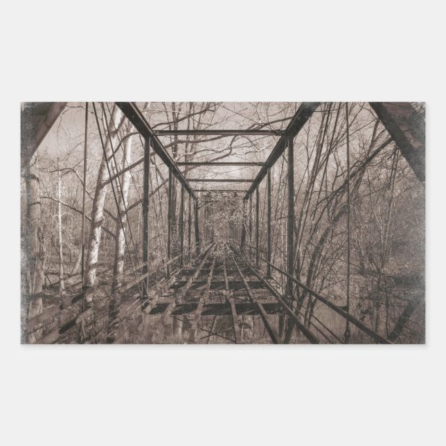 Adesivo Retangular Ponte de Breeden, Indiana (Frente)