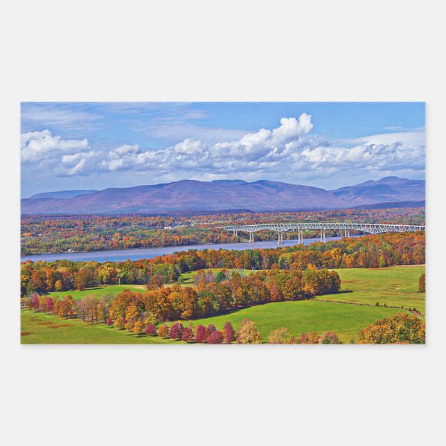 Adesivo Retangular Ponte Rhinecliff no outono (Frente)