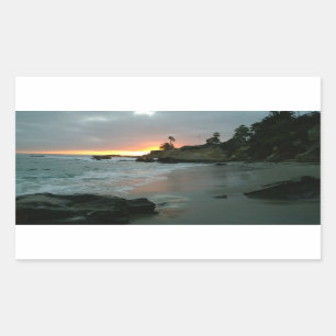 Adesivo Retangular Por do sol bonito nos penhascos da costa