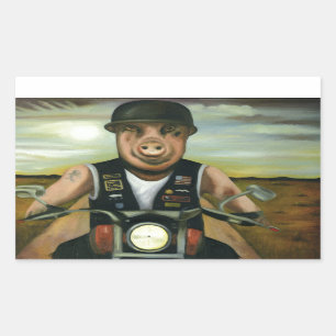 Adesivo Retangular Porco selvagem