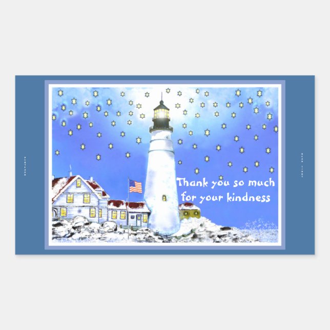 Adesivo Retangular Portland Head Light Stickers #4 de Bonhovey (Frente)