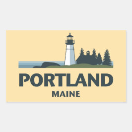 Adesivo Retangular Portland Maine Estados Unidos