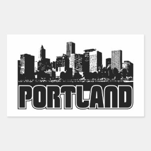 Adesivo Retangular Portland Skyline