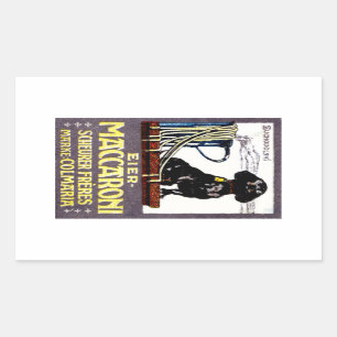 Adesivo Retangular Poster 1910 do Maccaroni
