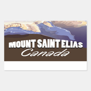 Adesivo Retangular Poster de Viagens vintage Elias do Santo de montag