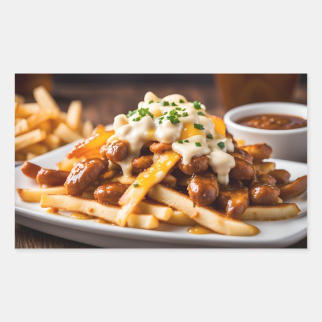 Adesivo Retangular Poutine (Frente)