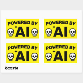 Adesivo Retangular Powered by AI™ Stickers