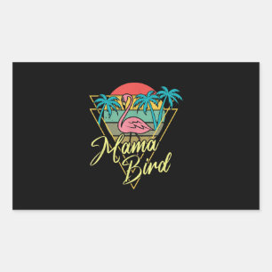 Adesivo Retangular Praia de Palm Sunset Sunset Palm 80s