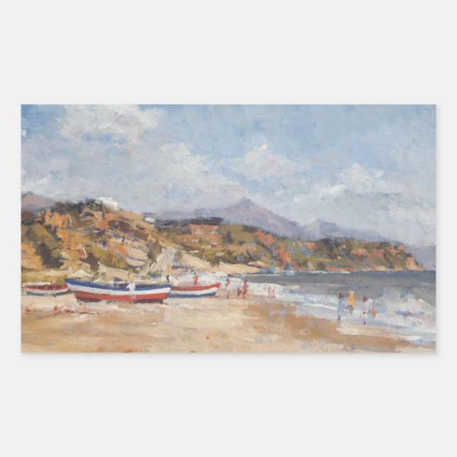 Adesivo Retangular Praia e Montanhas Nerja 2001 (Frente)