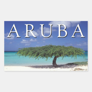 Adesivo Retangular Praia Eagle   Caribe, Aruba