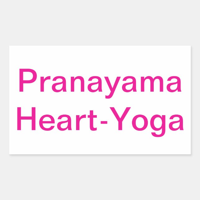 Adesivo Retangular Pranayama Heart Yoga Peace Om Hankamer Artjunkhaus (Frente)
