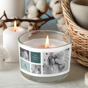 Adesivo Retangular Presente de Foto de Colagem de Nome Personalizado 