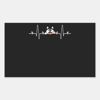 Adesivo Retangular Presente de rouco | Pulso de Coração Siberiano Leg