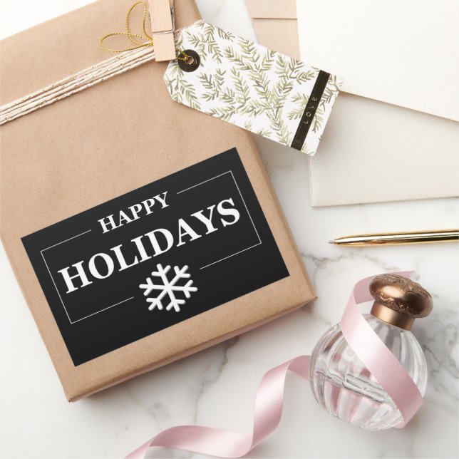 Adesivo Retangular Presente personalizado de Natal Feliz Natal  (Presentear)