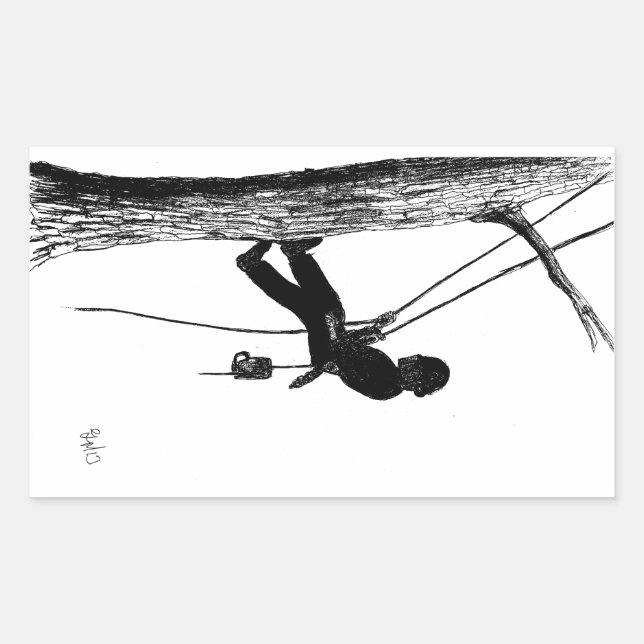 Adesivo Retangular Presente presente de natal do cirurgião arborista (Frente)