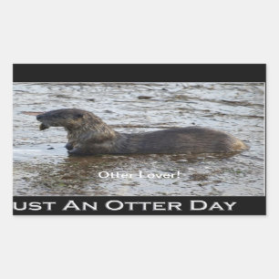 Adesivo Retangular Presentes do Selvagem "Otter Lover"
