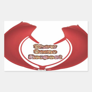 Adesivo Retangular Presentes Retro Red Hakuna Matata mostram algum re