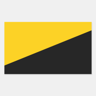 Adesivo Retangular Preto de Anarcho e amarelo capitalistas