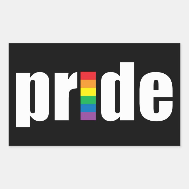 Adesivo Retangular Pride Sticker (Frente)