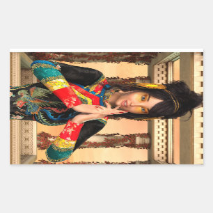 Adesivo Retangular Princesa da China