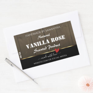 Adesivo Retangular Produto de Grãos de Madeira Preto-Escuro, Castanho