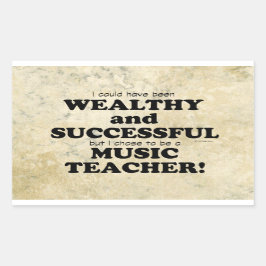 Adesivo Retangular Professor De Música Sti Retangular Rico E Bem-Suce