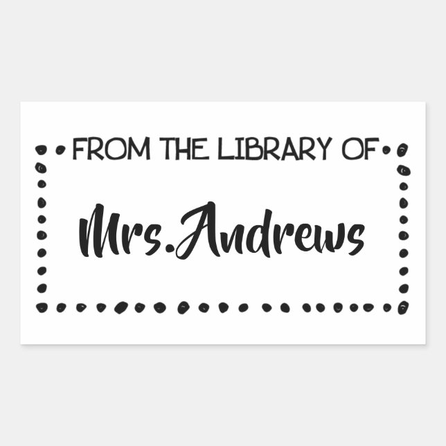 Adesivo Retangular Professor Teacher Art Property Classroom Study (Frente)