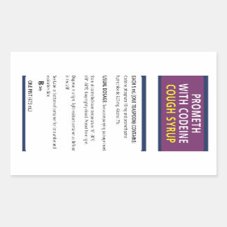 Adesivo Retangular Promover a codeína