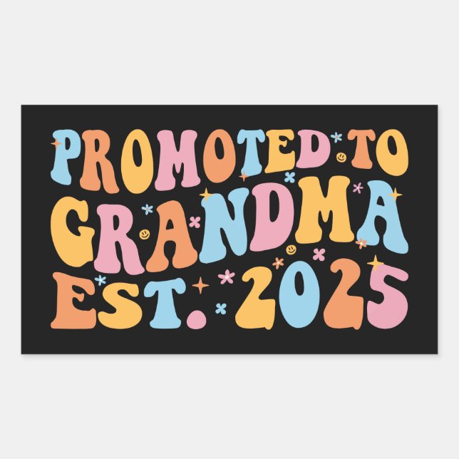 Adesivo Retangular Promovido À Avó Est. 2025 III (Frente)