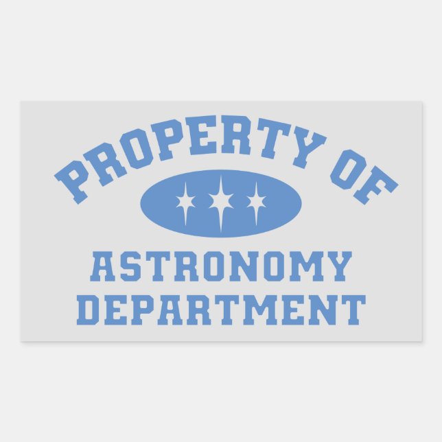 Adesivo Retangular Propriedade Do Departamento De Astronomia (Frente)