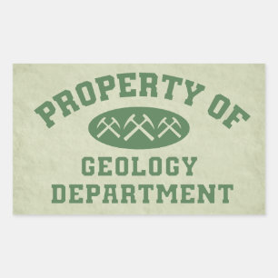 Adesivo Retangular Propriedade Do Departamento Geológico