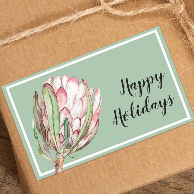 Adesivo Retangular Proteína Rosa Tropical Floral na Casa da Moeda (Criador carregado)