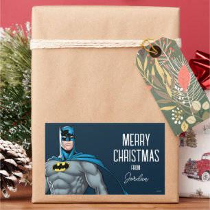 Adesivo Retangular Protetor de Batman   Feliz Natal