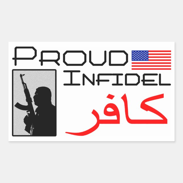 Adesivo Retangular Proud Infidel (Frente)