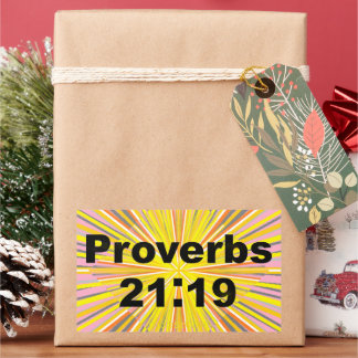 Adesivo Retangular Provérbios 21:19