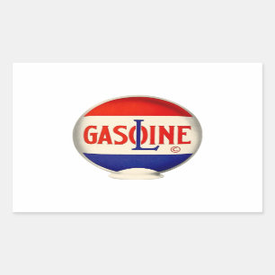 Adesivo Retangular Publicidade do Gasolina Vintage
