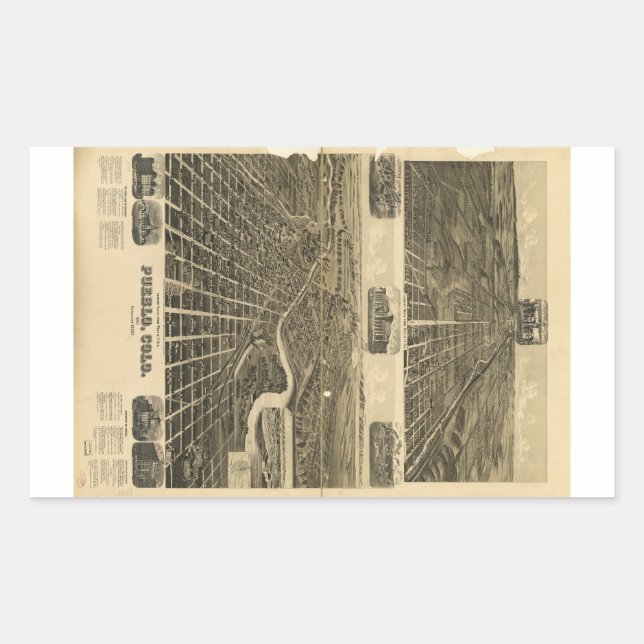 Adesivo Retangular Pueblo Colorado (1890) (Frente)