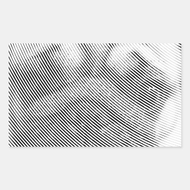 Adesivo Retangular Pug Face (Frente)