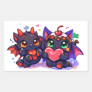 Adesivo Retangular Pulspunkys Adorable Fantasy Sticker