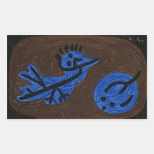 Adesivo Retangular Pumpkin de pássaro azul - Paul Klee 1939