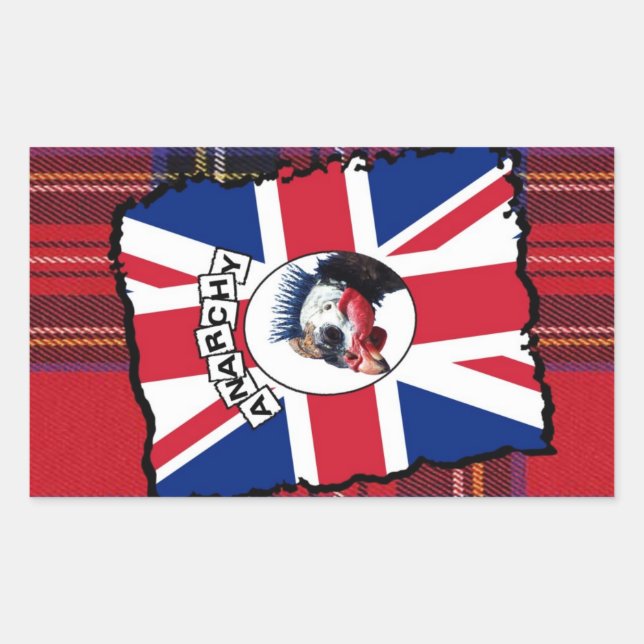 Adesivo Retangular Punk guineafowl (Frente)