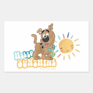 Adesivo Retangular Puppy Scooby-Doo "Hello Sunshine"