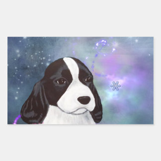 Adesivo Retangular Puppy Stickers Spinger Spaniel Inglês